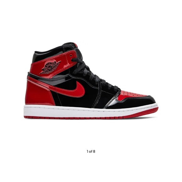 Jordan Air 1 Retro High OG - Black and Red Patent